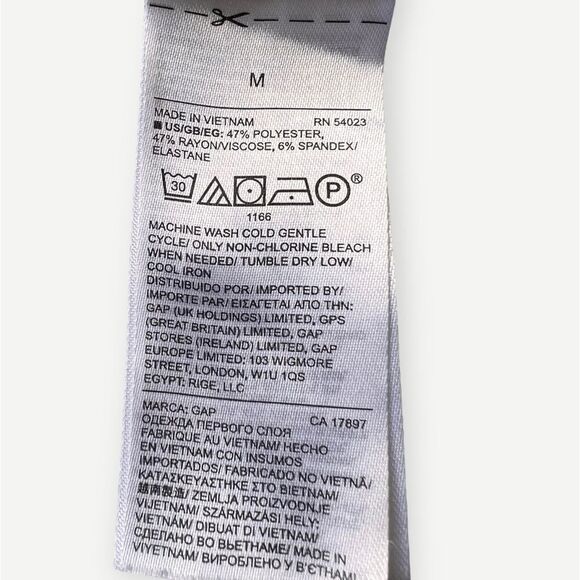 Gap Soft Spun Drop Sleeve Tie Detail Flowy Relaxed Fit Gray Top. Shirt. Medium. - Picture 7 of 7